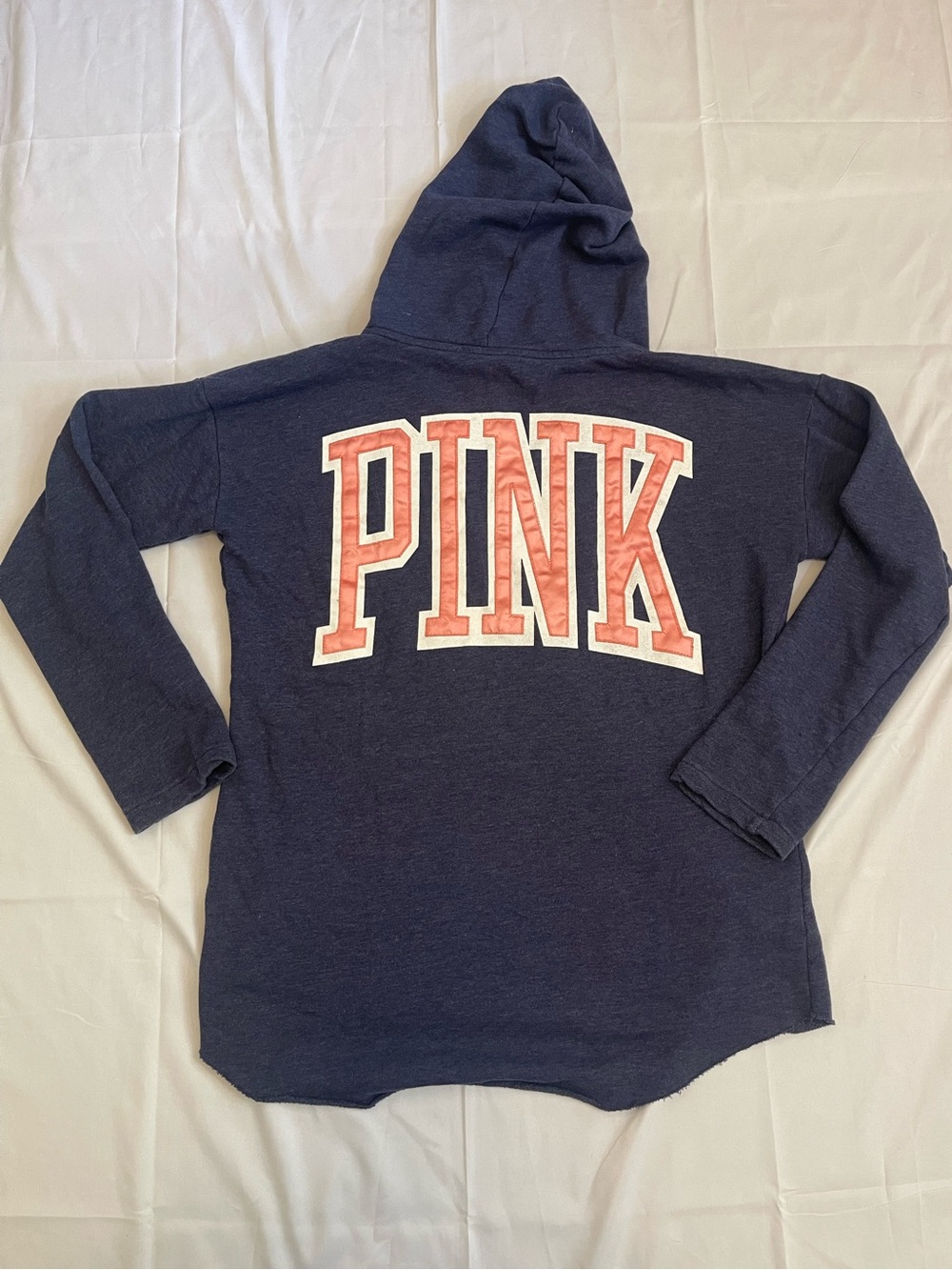 Victoria’s Secret PINK 2013 Navy Oversized Logo Hoodie Pullover Large